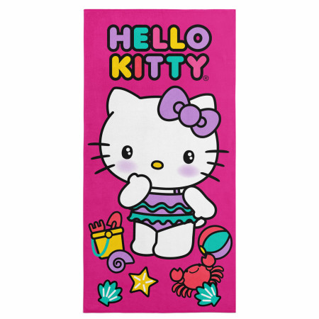 Hello Kitty Sanrio Beach Day 30"x60" Microfiber Beach Towel